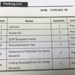 Packing List